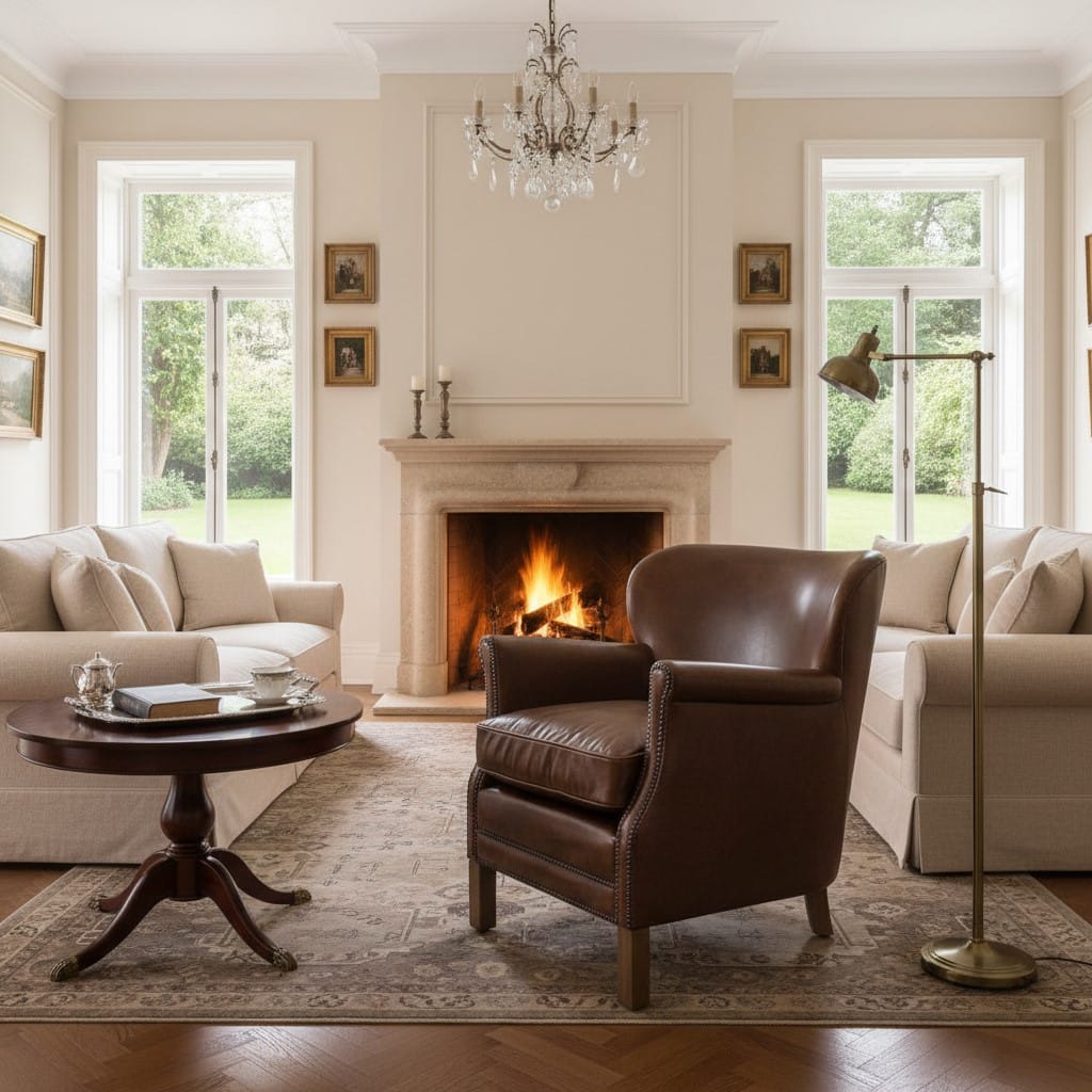 Armchair Library Leather Armchair