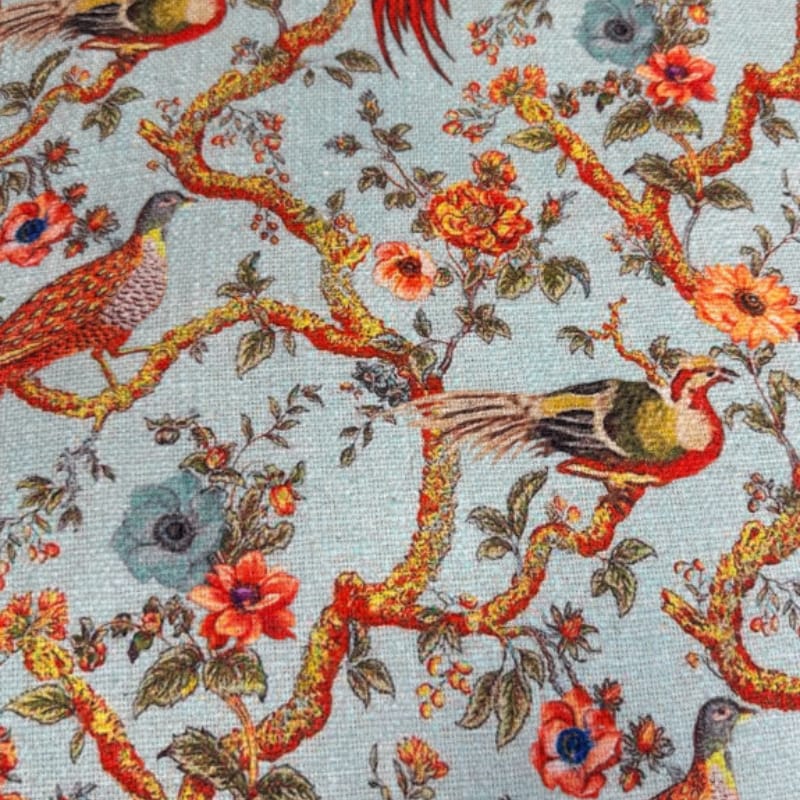 Armchair Oriental Patterned Floral Birds Occasional Armchair