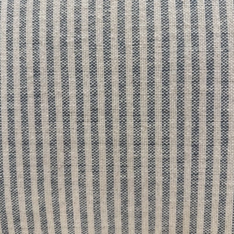 Armchair Pearson-Style Blue & White Pinstripe Occasional Wooden Armchair