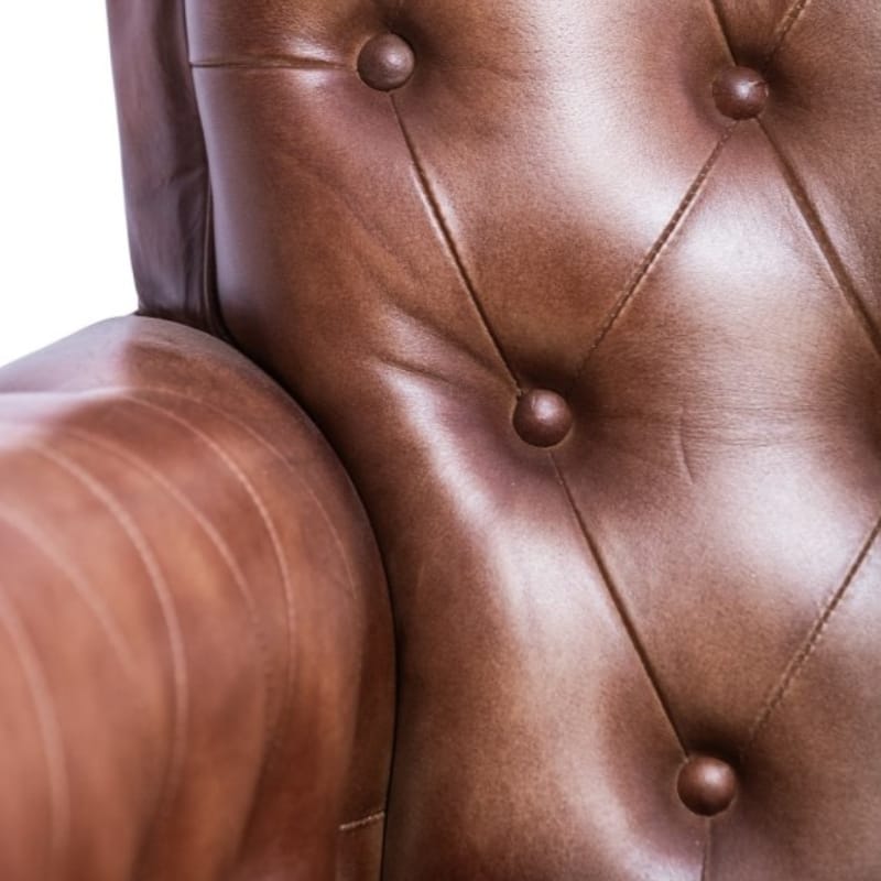 Armchair Ridge Leather Chesterfield Armchair
