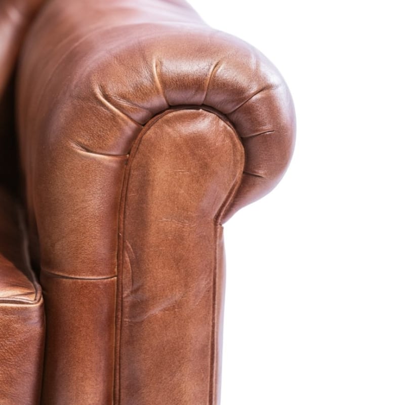 Armchair Ridge Leather Chesterfield Armchair