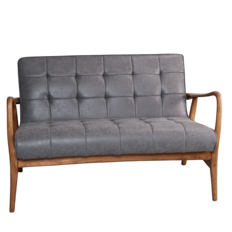 Armchair Sofa / Grey Kingsbury Faux Leather Sofa Range