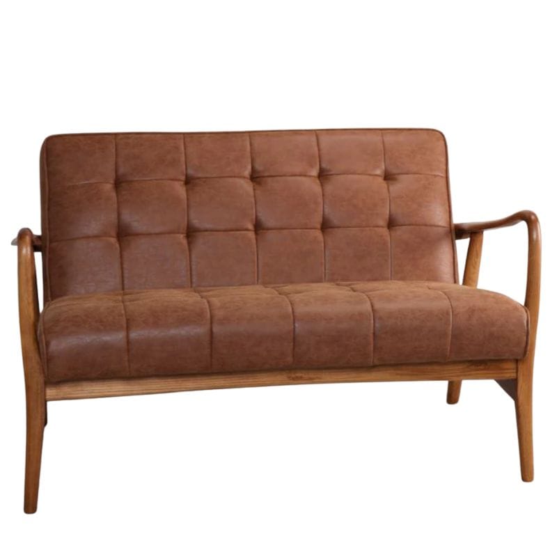 Armchair Sofa / Tan Kingsbury Faux Leather Sofa Range