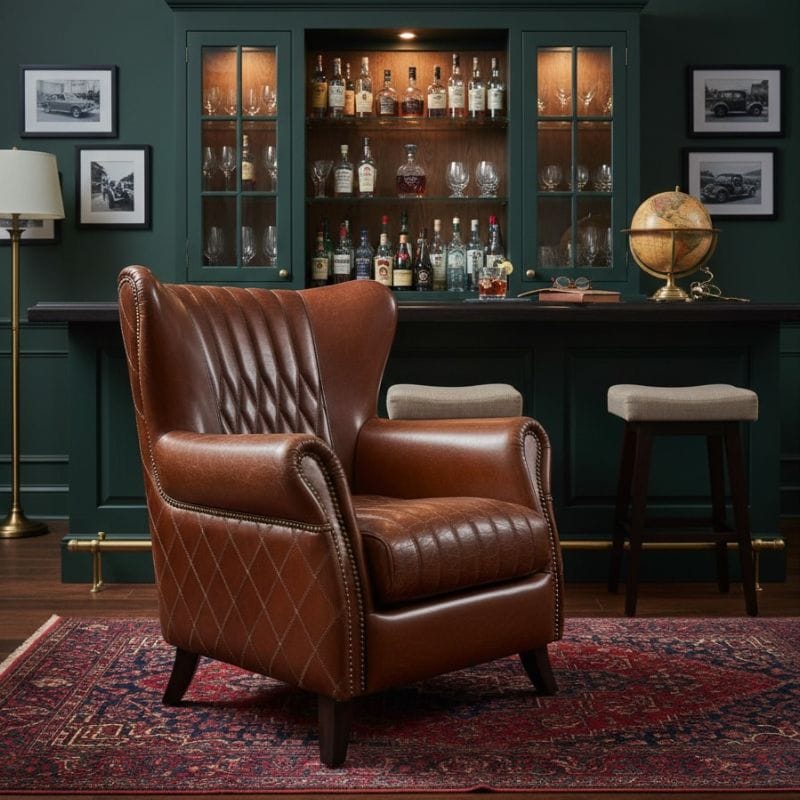 Armchair Vintage Leather Aston Armchair