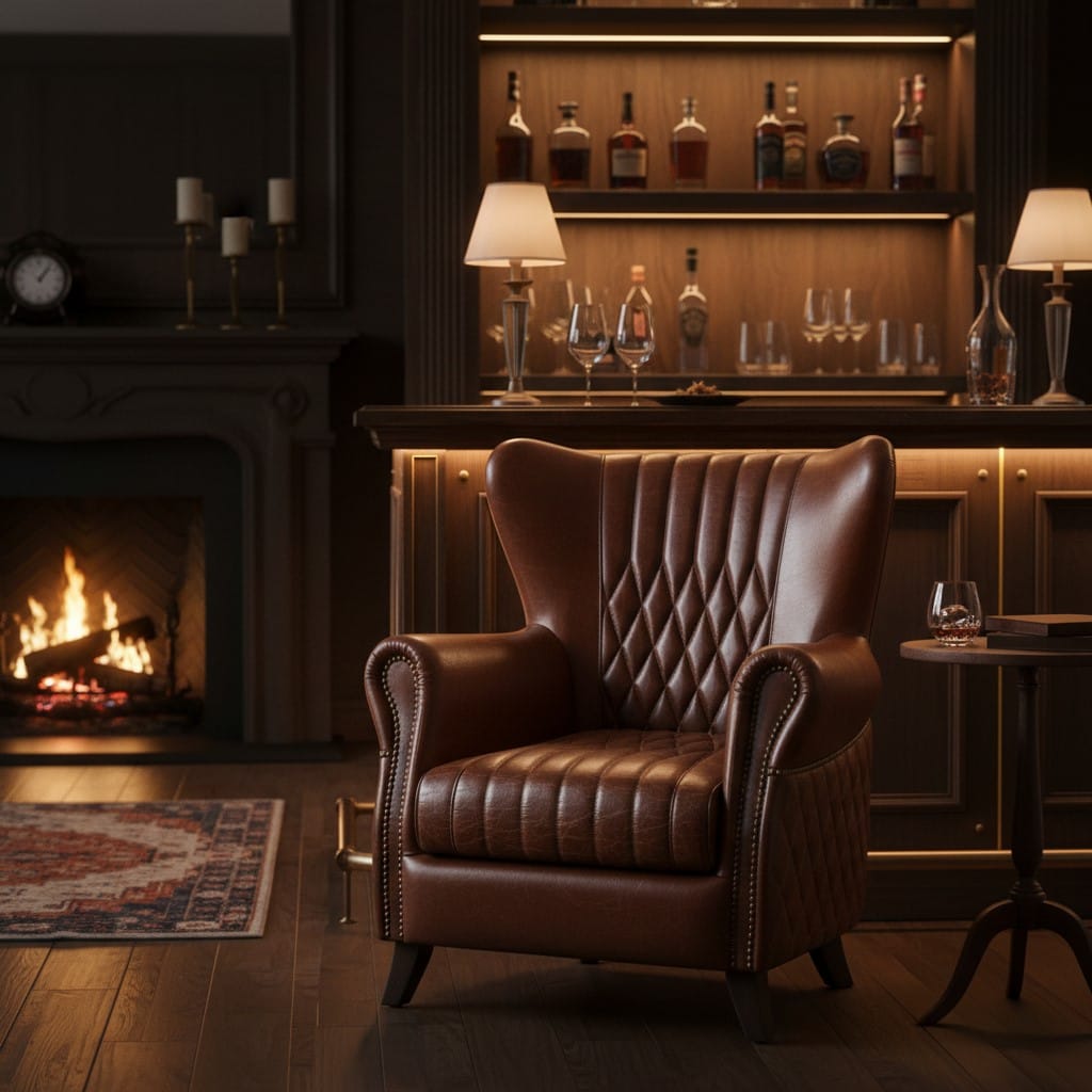 Armchair Vintage Leather Aston Armchair