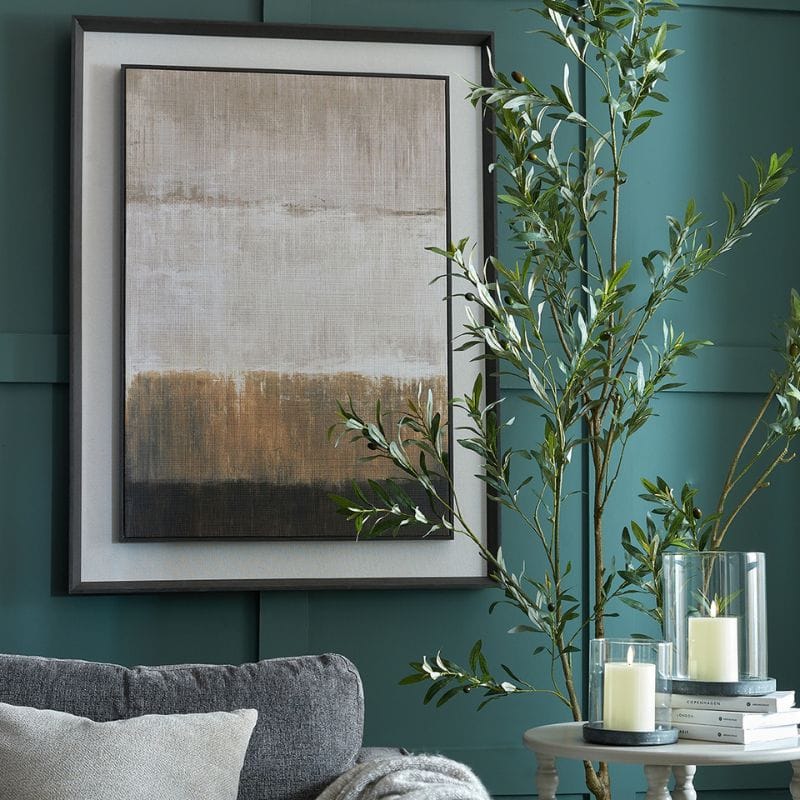 Art Extra Large Moderno Painting On Linen Mounted In Frame