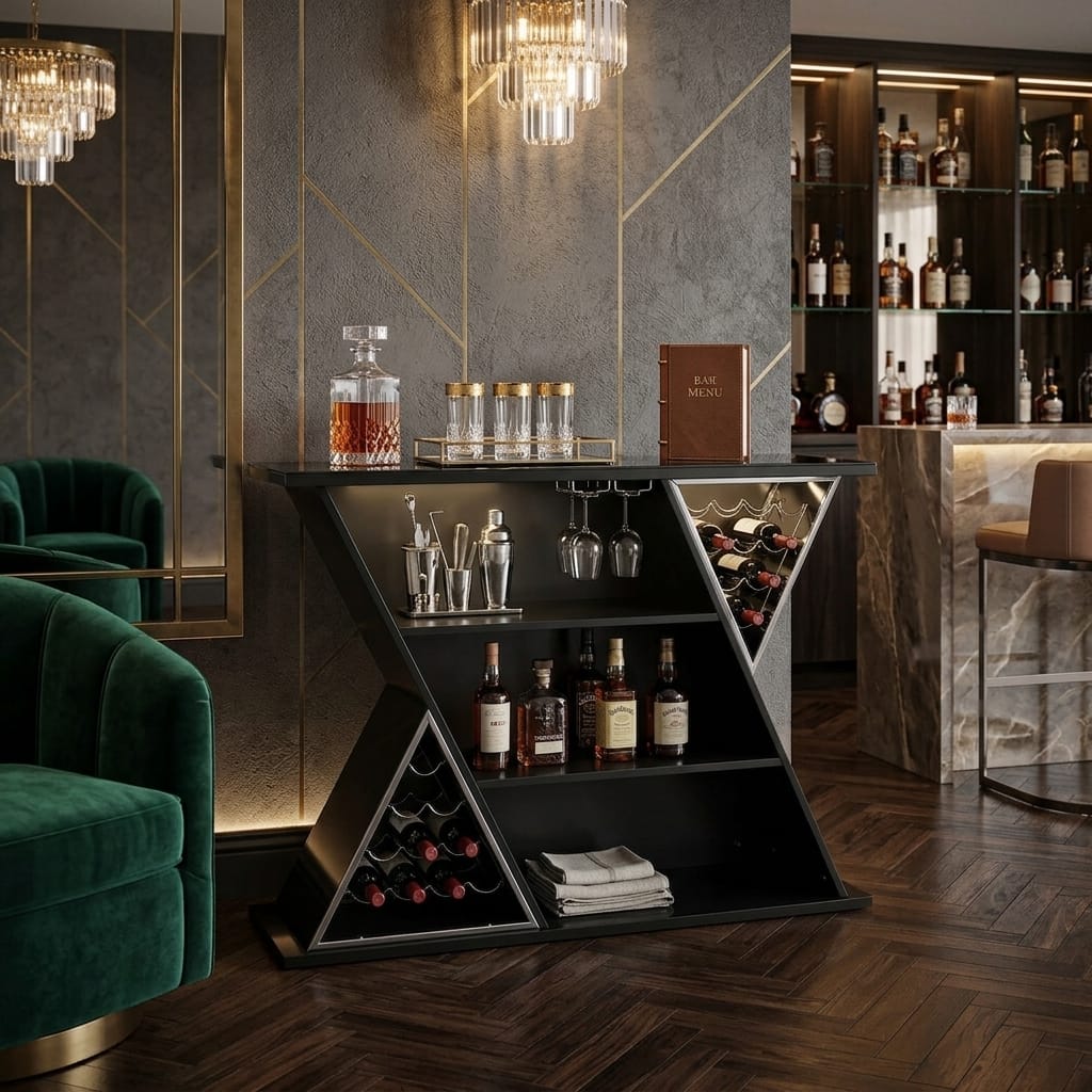 Bar Cabinet Colorado Black Home Bar