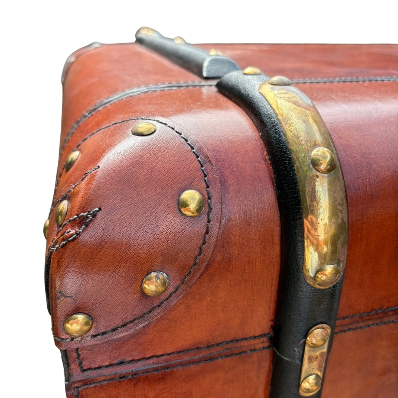 Bar Cabinet Explorer Trunk Bar Cabinet – Cognac Leather