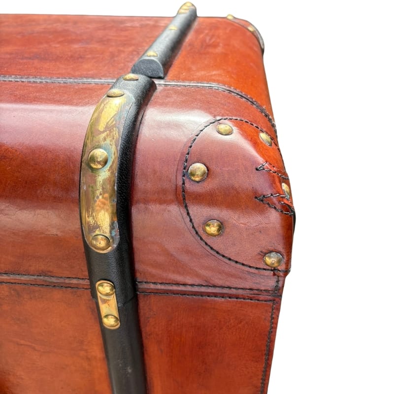 Bar Cabinet Explorer Trunk Bar Cabinet – Cognac Leather