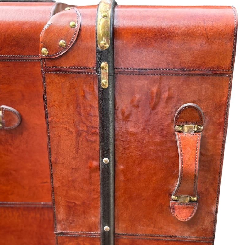 Bar Cabinet Explorer Trunk Bar Cabinet – Cognac Leather