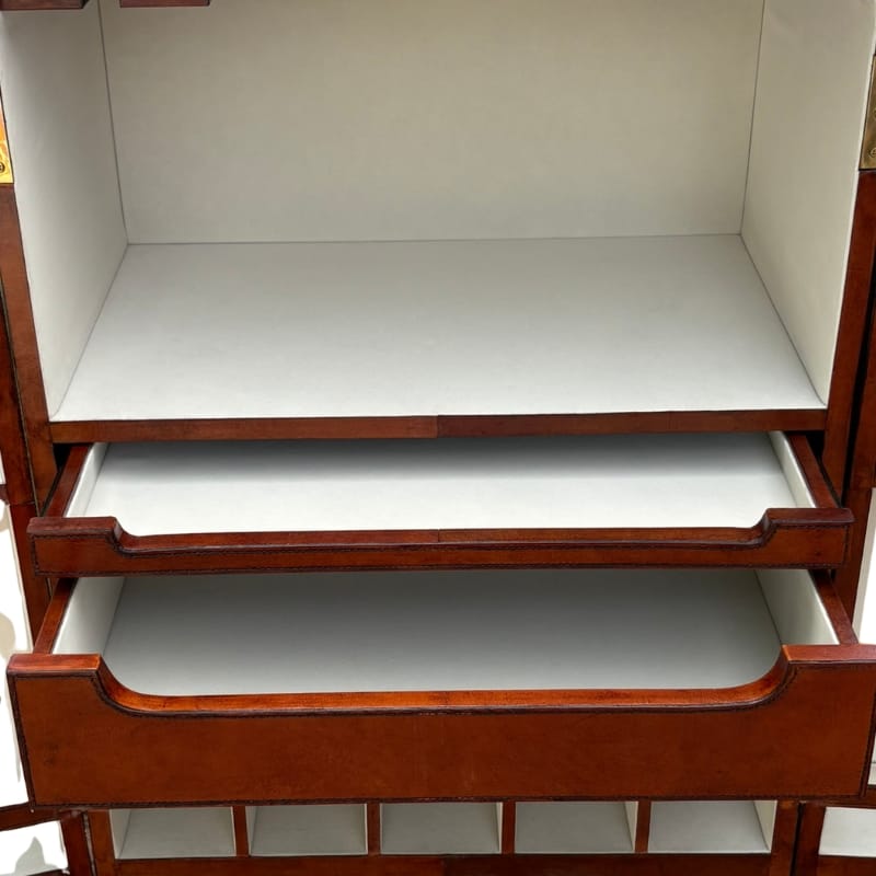 Bar Cabinet Explorer Trunk Bar Cabinet – Cognac Leather