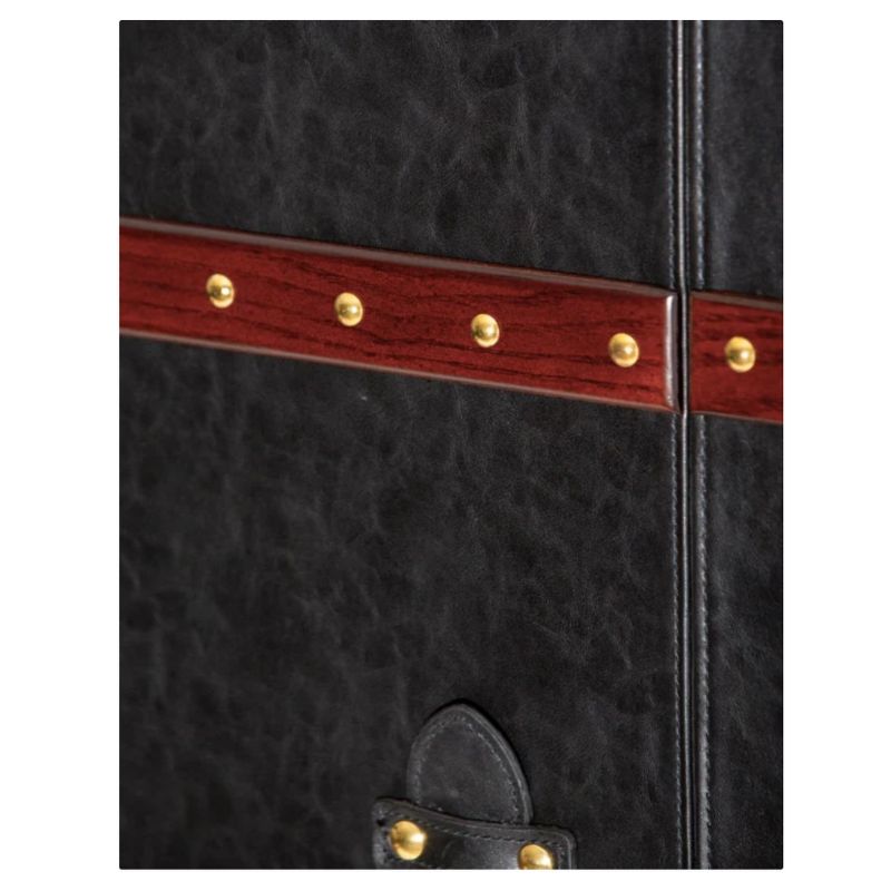 Bar Cabinet Soho Steamer Extra Large Leather Two-Door Wine / Bar Cabinet