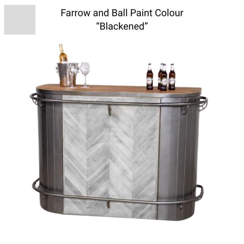 Bar Front blackened The Foundry Home Bar Counter (Bespoke Colour)