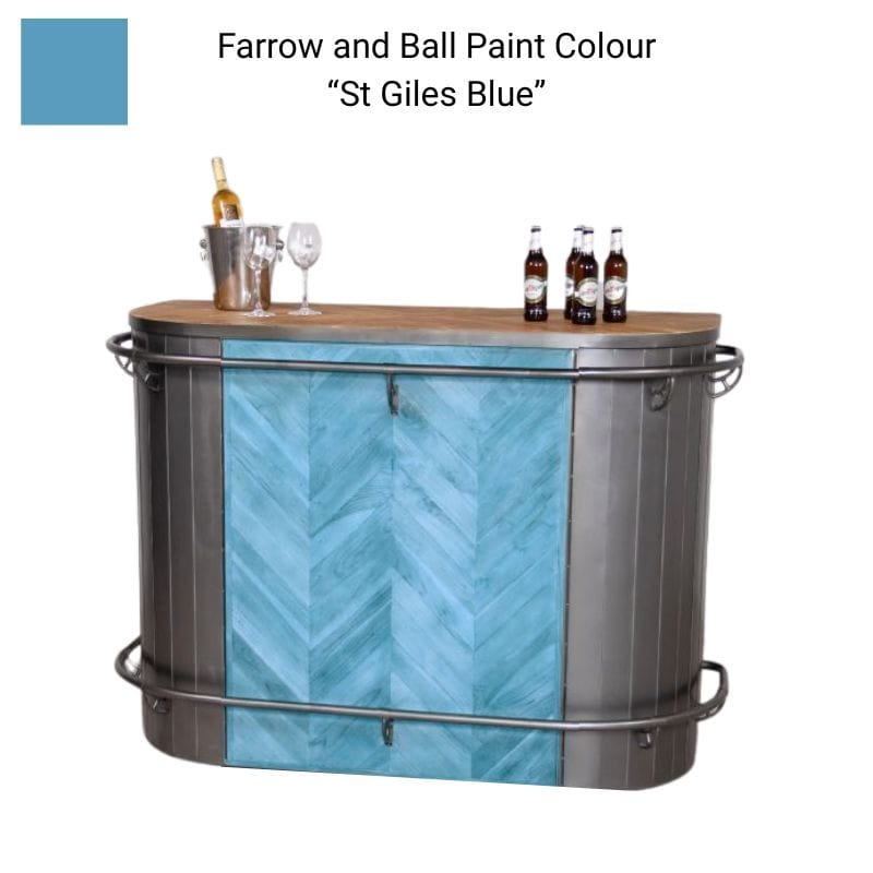 Bar Front st-giles-blue The Foundry Home Bar Counter (Bespoke Colour)