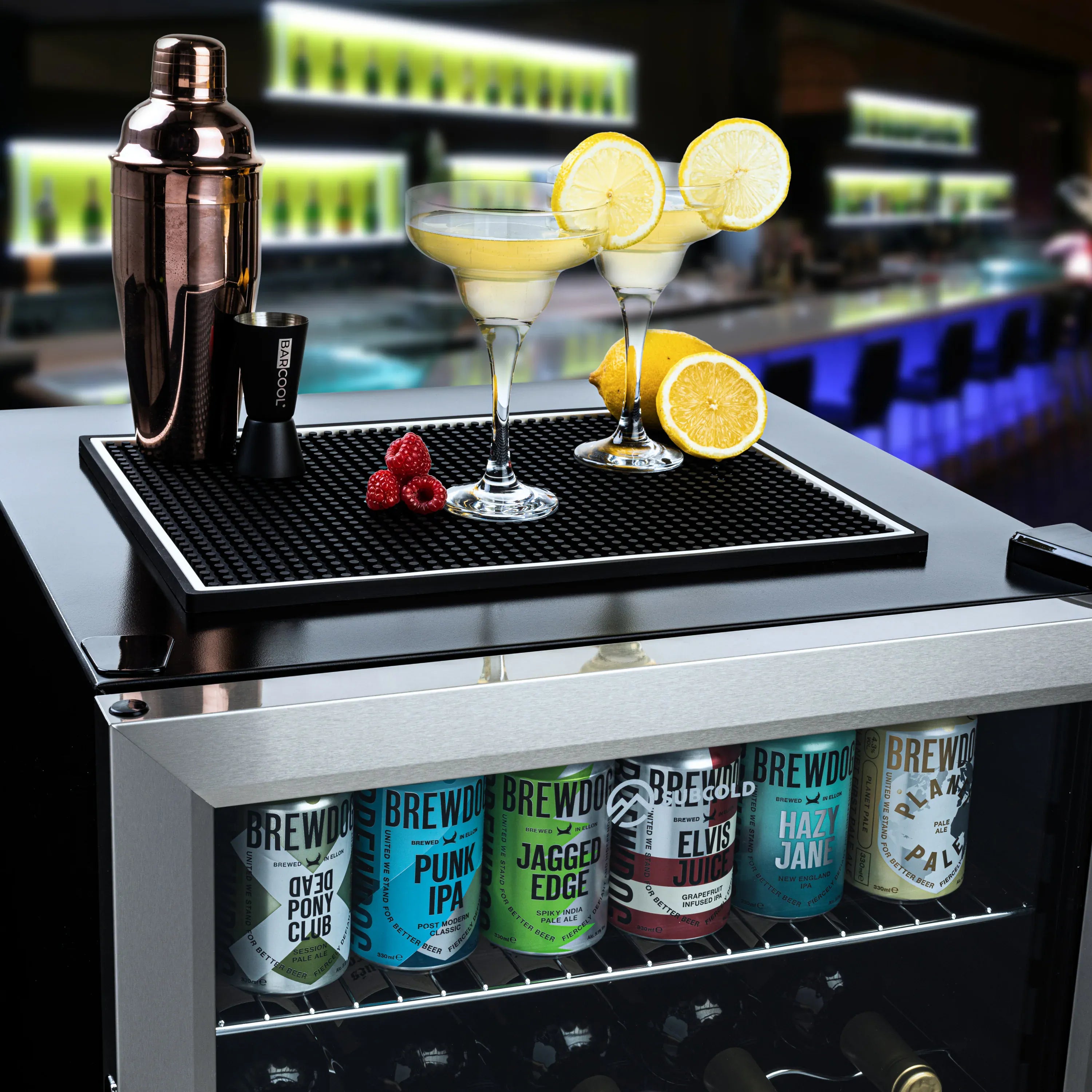 Bar Mat Barcool Rubber Bar Mat - Black