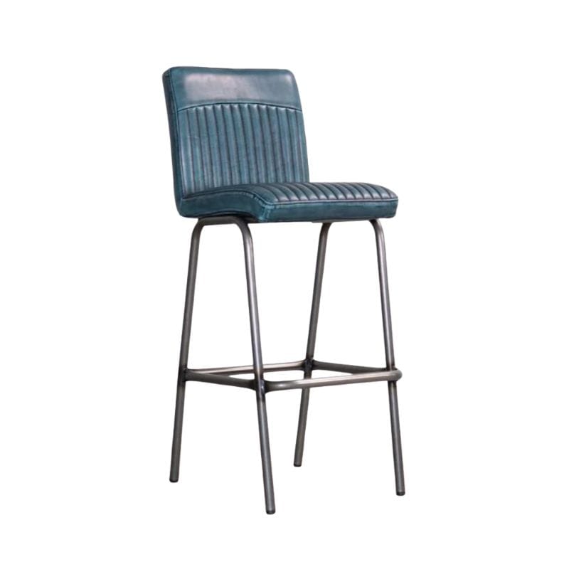 Bar Stool Blue / Bar / Gunmetal Frame Fitzrovia Bar Stool Range