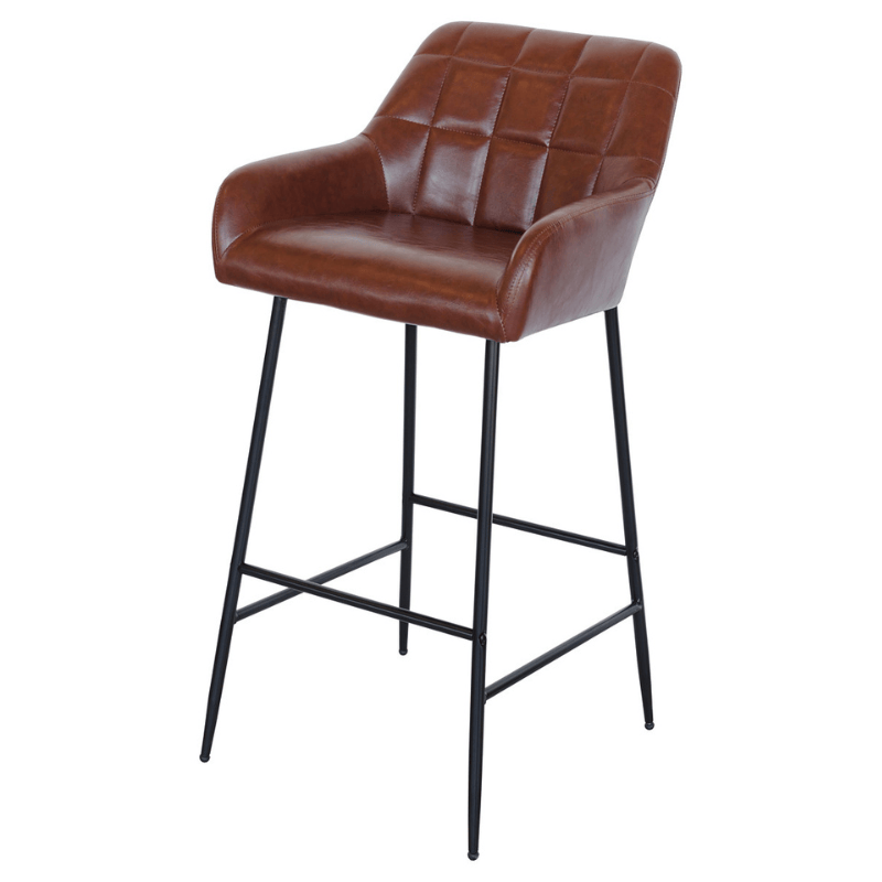 Bar Stool Brown Felicity Faux Leather Bar Stool