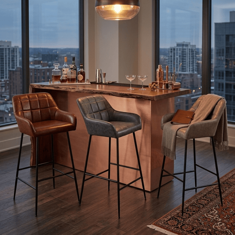 Bar Stool Felicity Faux Leather Bar Stool