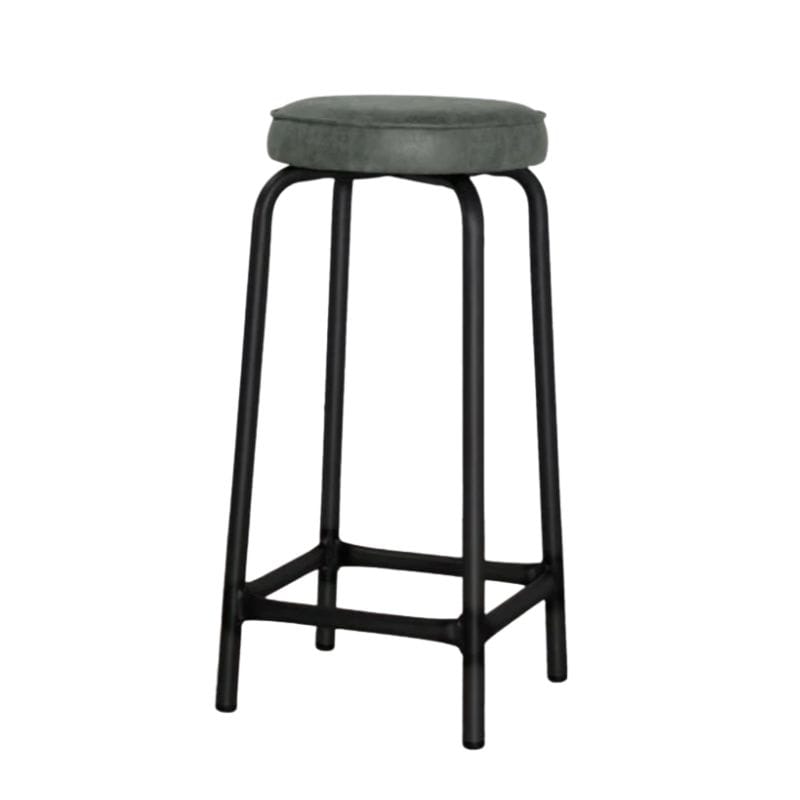Bar Stool Green / Bar / Black Frame Stamford Faux Leather Bar Stool Range