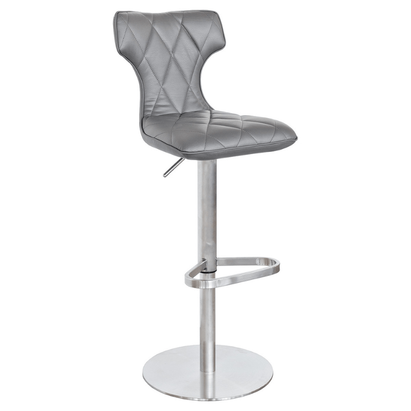 Bar Stool Grey Ava Stainless Steel Bar Stool