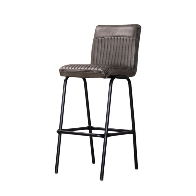 Bar Stool Grey / Bar / Black Frame Fitzrovia Bar Stool Range