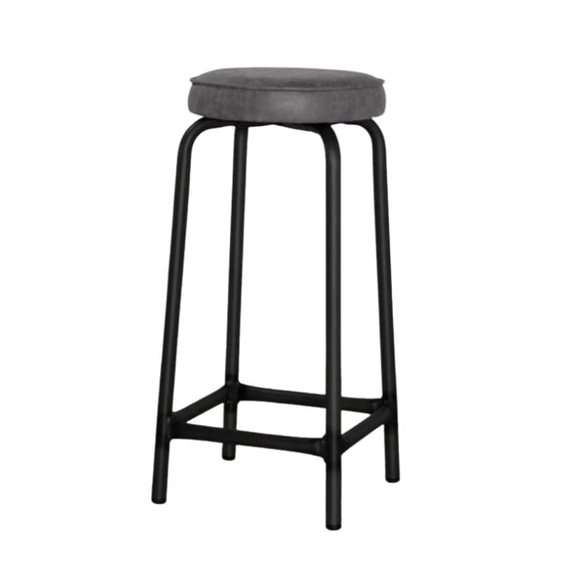 Bar Stool Grey / Bar / Black Frame Stamford Faux Leather Bar Stool Range