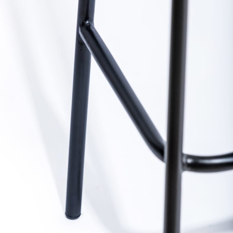 Bar Stool Ridge Ribbed Leather & Iron Classic Bar Stool (set of 2)