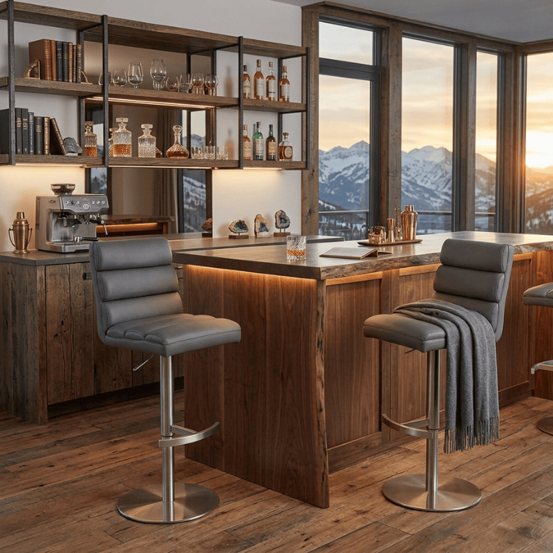 Bar Stool Sloane Grey Adjustable Bar Stool