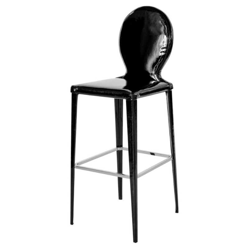 Bar Stool Tequila Black PVC Bar Stool
