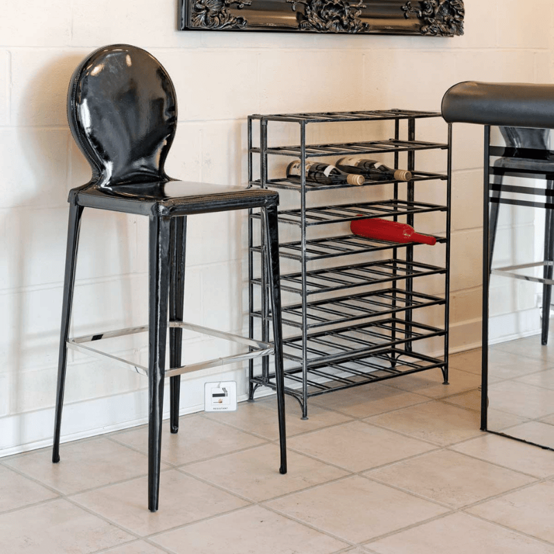Bar Stool Tequila Black PVC Bar Stool