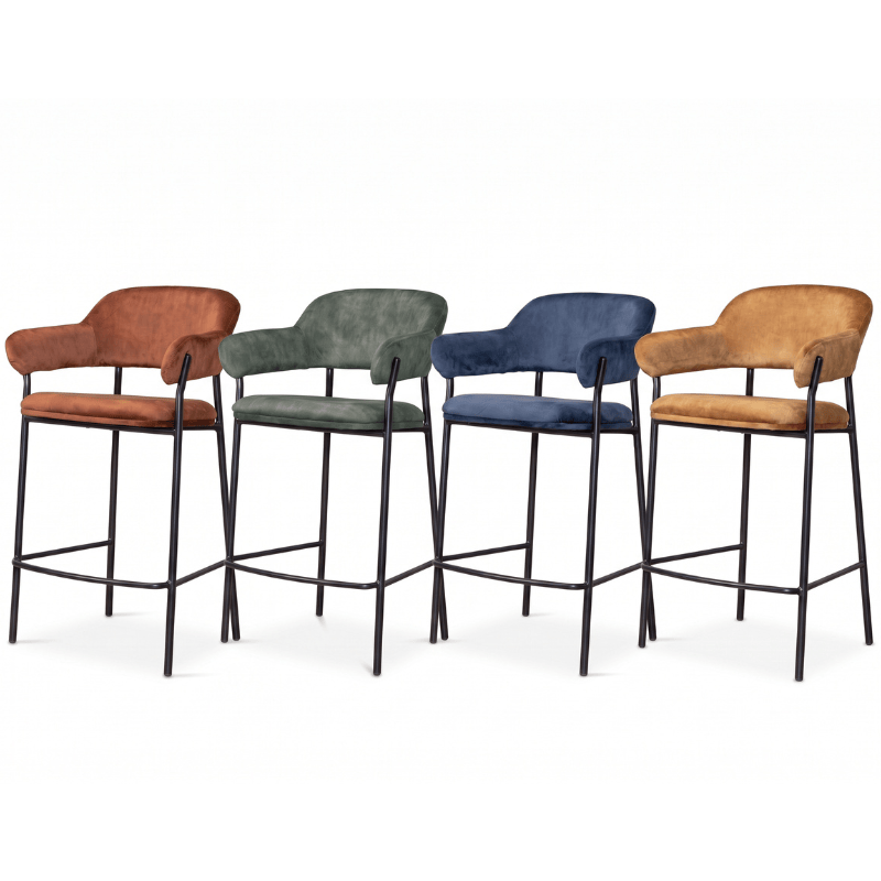 Bar Stools Bloomsbury Velvet Bar & Counter Stool Range