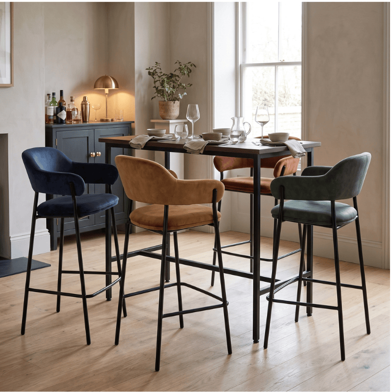 Bar Stools Bloomsbury Velvet Bar & Counter Stool Range