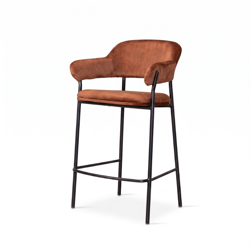 Bar Stools Burnt Orange / Bar Bloomsbury Velvet Bar & Counter Stool Range