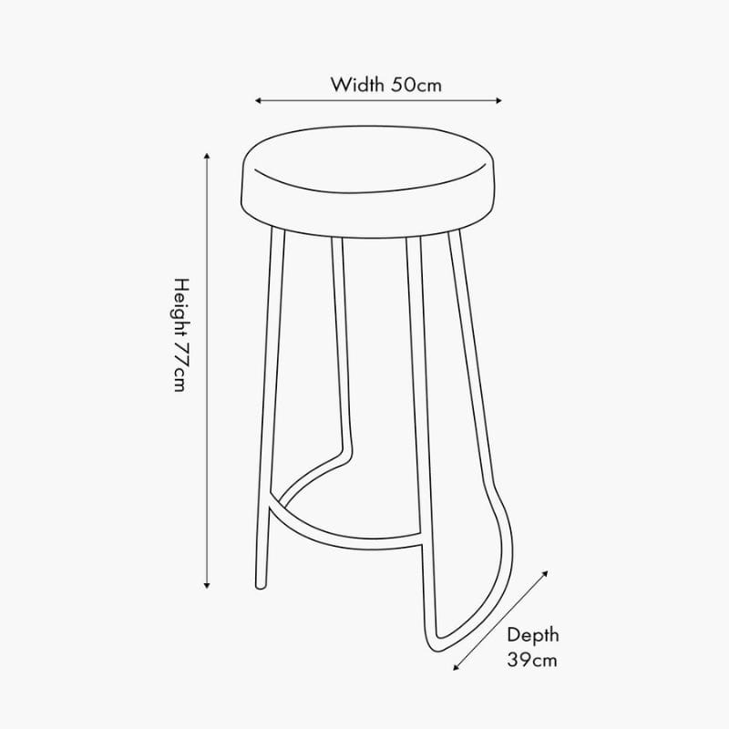 bar stools Cosimo Vintage Brown Leather and Black Metal Bar Stool