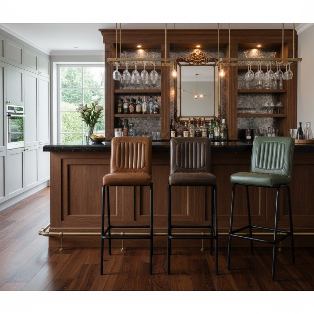 Bar Stools Hamilton Leather Bar Stools