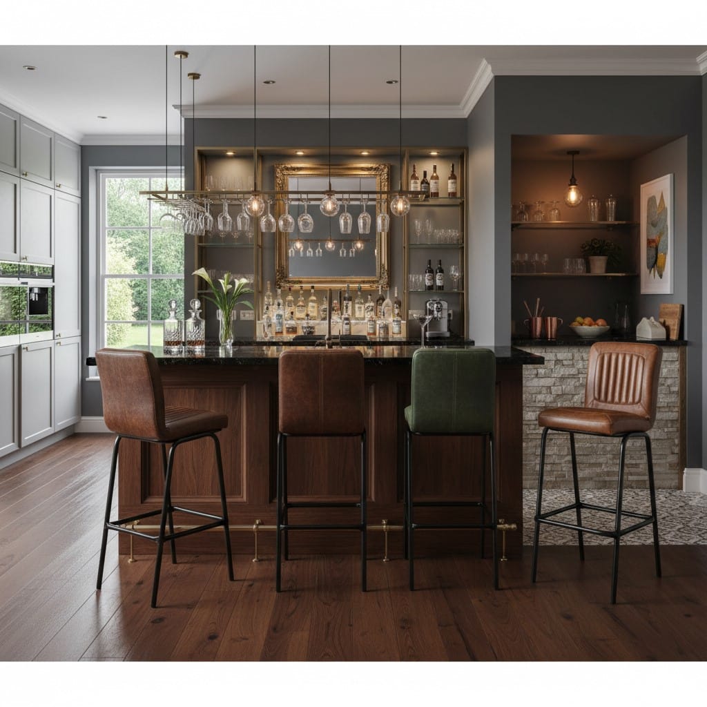 Bar Stools Hamilton Leather Bar Stools