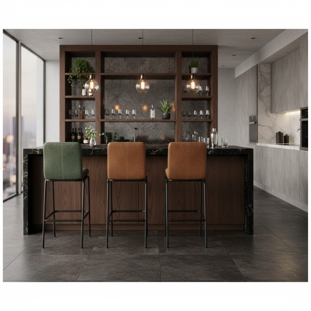 Bar Stools Hamilton Leather Bar Stools