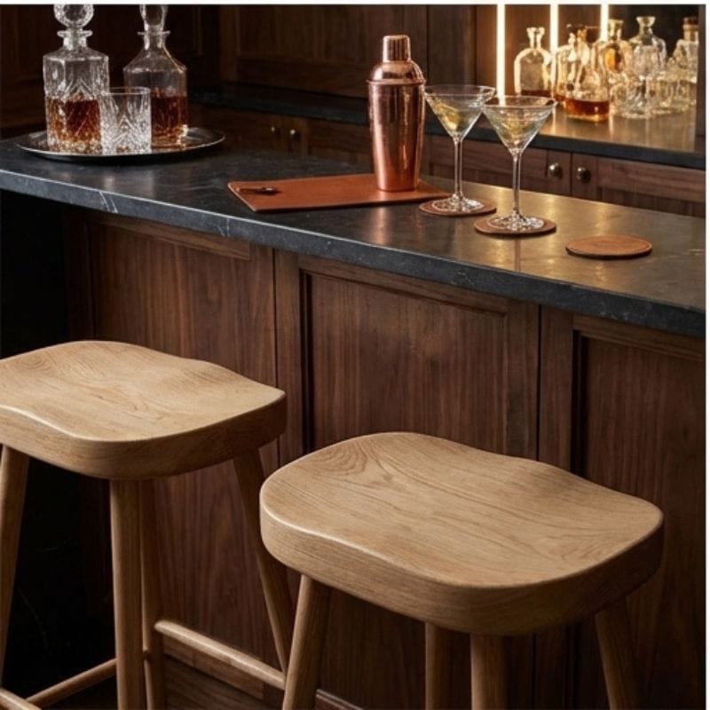 Bar Stools Laselle Ash Wood Bar Stool