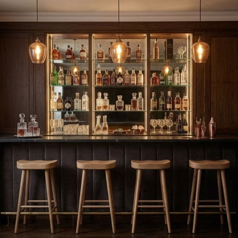 Bar Stools Laselle Ash Wood Bar Stool