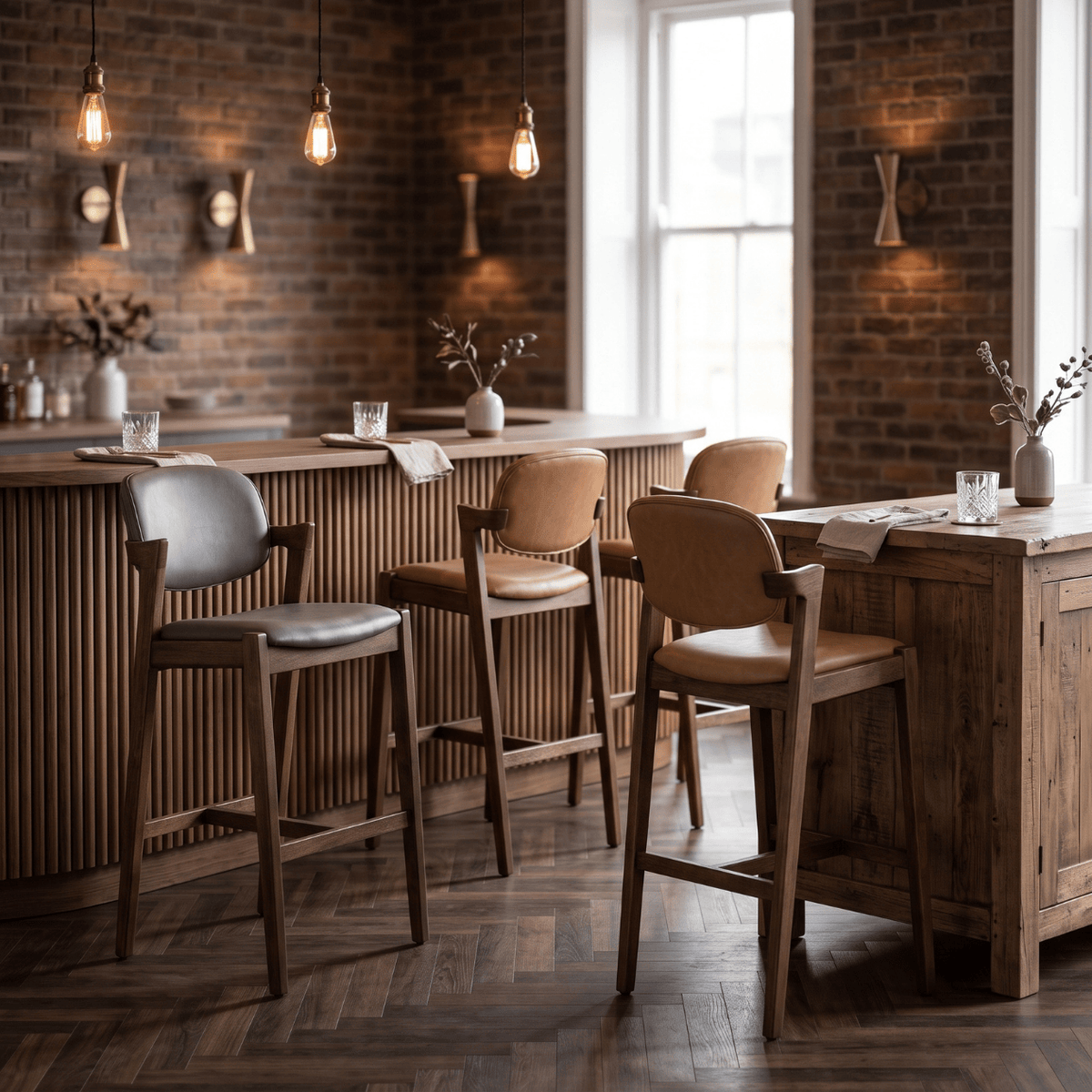 Bar Stools Mayfair Premium Faux Leather Bar & Counter Stool Range