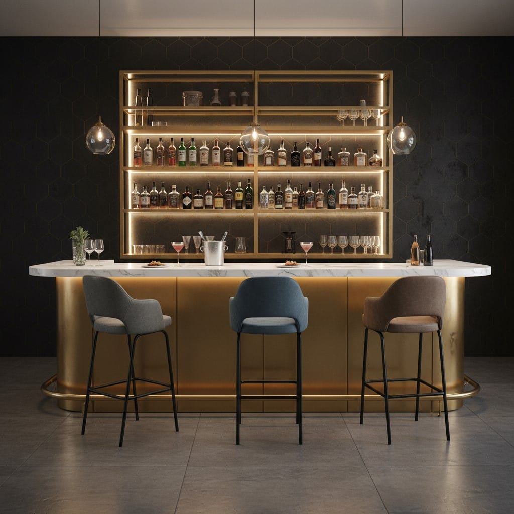 Bar Stools Ulysses Faux Leather Bar Stools