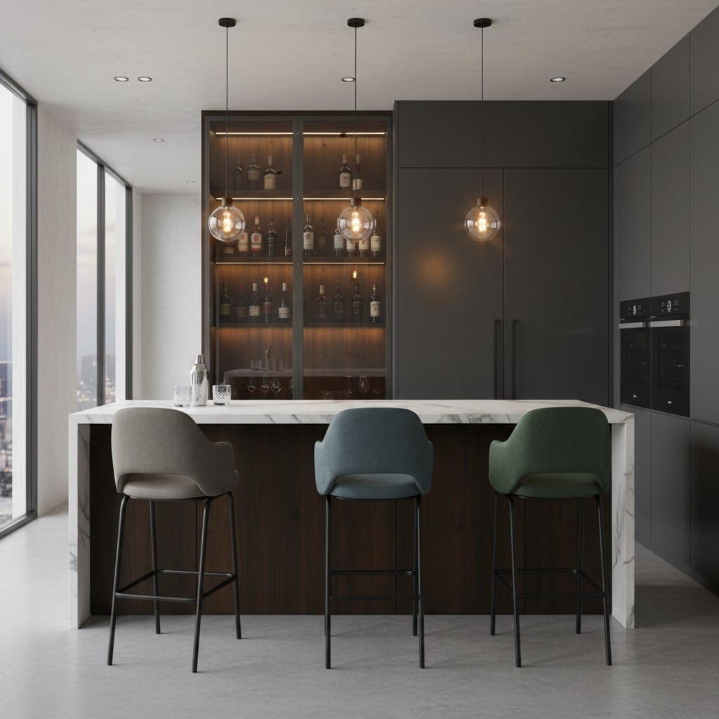 Bar Stools Ulysses Faux Leather Bar Stools