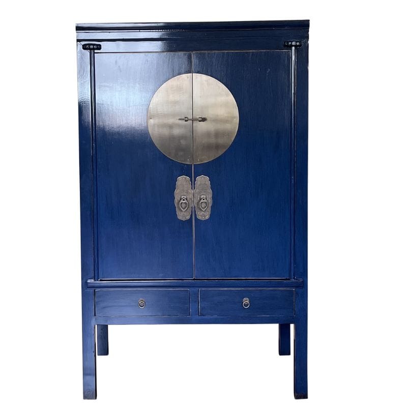 Bar Storage Indigo Heritage Pine Double Door Cabinet
