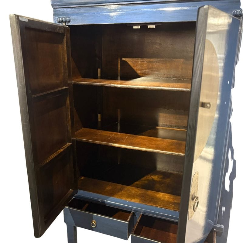 Bar Storage Indigo Heritage Pine Double Door Cabinet