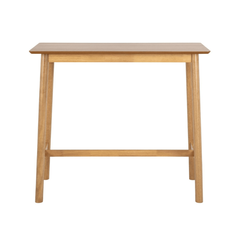 Bar Table Barlow Bar Table in Matt Oak Including 2 Barlow Bar Stools Without Back in Matt Oak