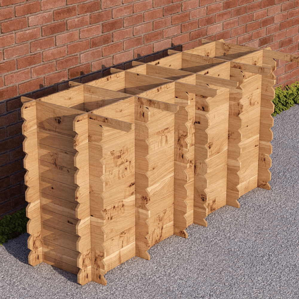 Bar Table Large Wooden Interlock Bar
