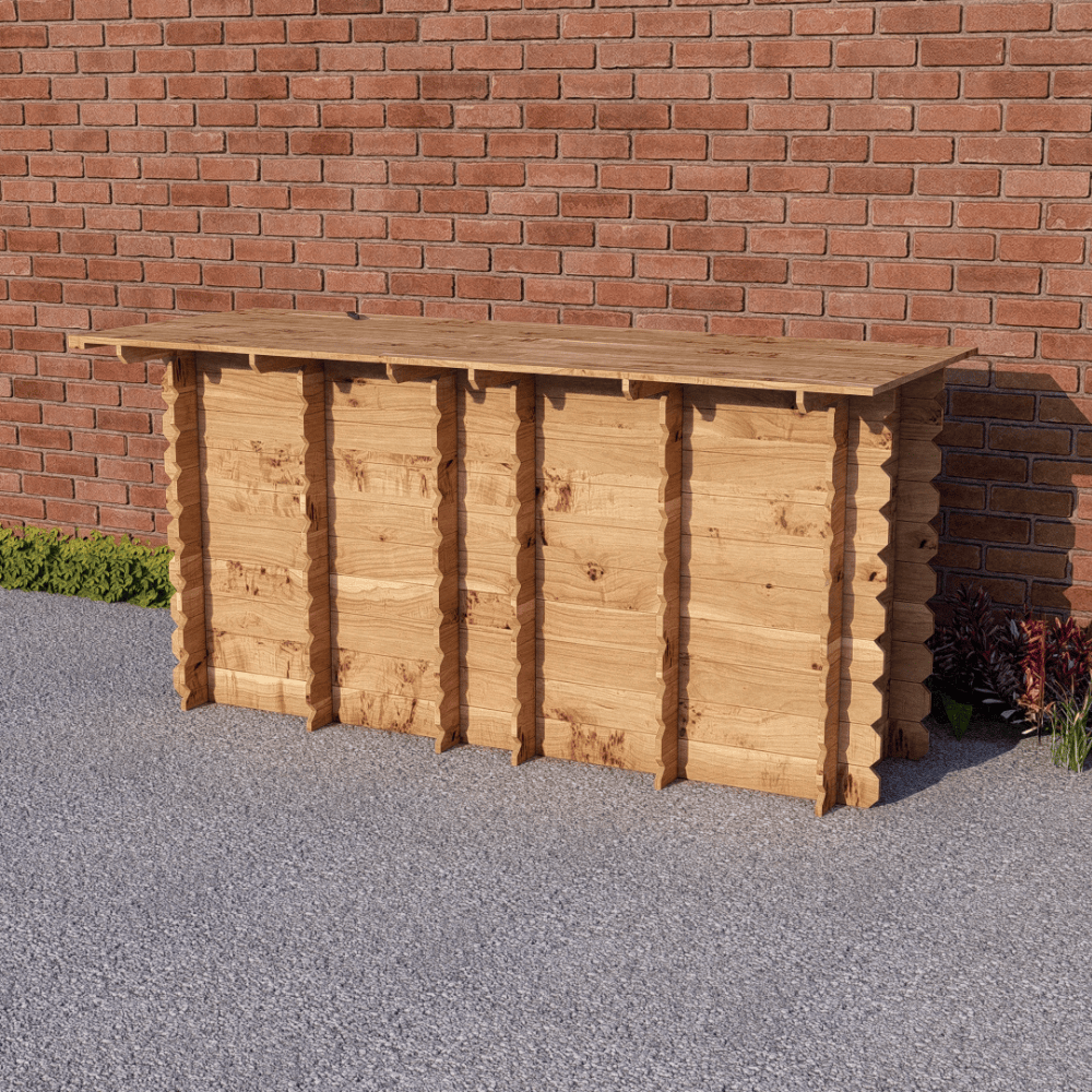 Bar Table Large Wooden Interlock Bar