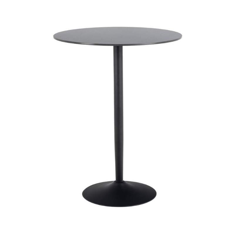 Bar Table Malta Ceramic Round Bar Table in Matt Black