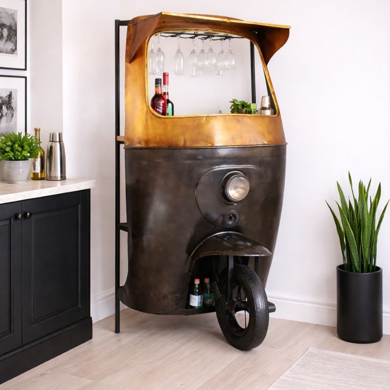 Bar Unit Midnight Tuk Tuk Industrial Home Bar