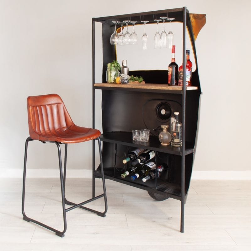 Bar Unit Midnight Tuk Tuk Industrial Home Bar